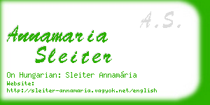 annamaria sleiter business card